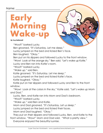 Fiction - Early Morning Wake-Up Fiction - Early Morning Wake-Up