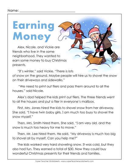 Fiction - Earning Money Fiction - Earning Money