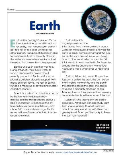 Articles with Questions - Earth Article & Questions Articles with Questions - Earth Article & Questions