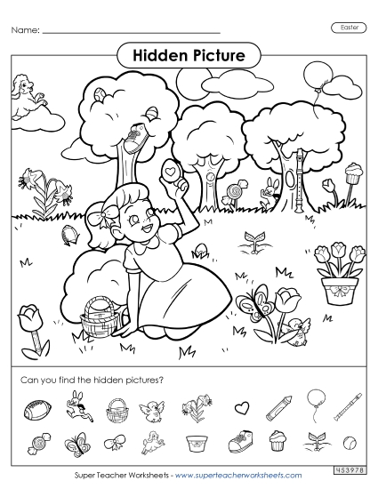 Easter Shape and Picture Puzzles - Easter Hidden Picture Easter Shape and Picture Puzzles - Easter Hidden Picture