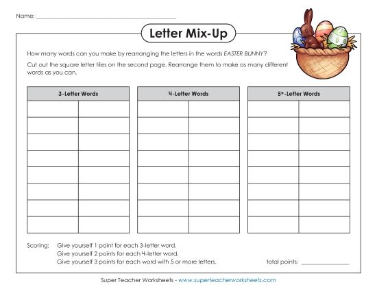 Egg Coloring Designs - Easter Letter Mix-Up (Intermediate) Egg Coloring Designs - Easter Letter Mix-Up (Intermediate)