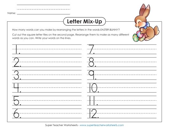 Egg Coloring Designs - Easter Letter Mix-Up (Primary) Egg Coloring Designs - Easter Letter Mix-Up (Primary)