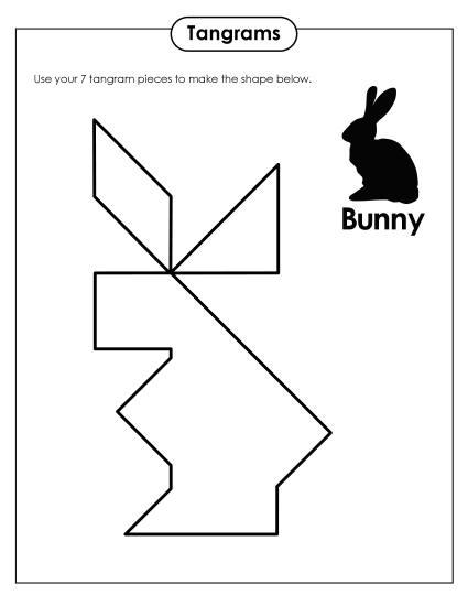 Easter Shape and Picture Puzzles - Easter Tangrams