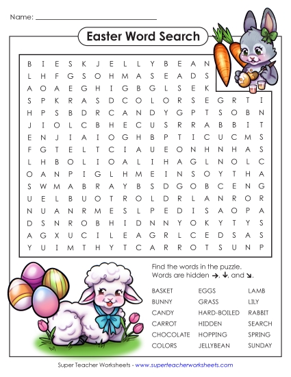 Easter Word Puzzles - Easter Word Search (Intermediate) Easter Word Puzzles - Easter Word Search (Intermediate)