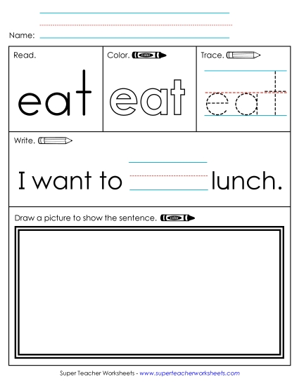Individual Sight Words - Eat (Sight Word) Individual Sight Words - Eat (Sight Word)