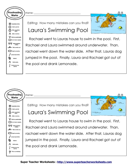 Editing & Proofreading - Editing: Swimming Pool