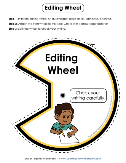 Proofreading Wheels - Editing Wheel (Color)