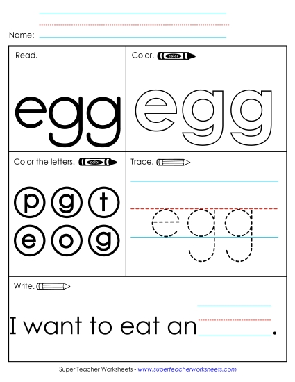 Individual Sight Words - Egg (Sight Word)