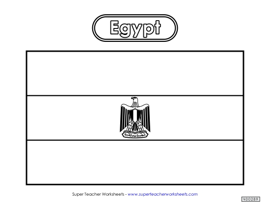 Flag - Egyptian Flag (Black & White)