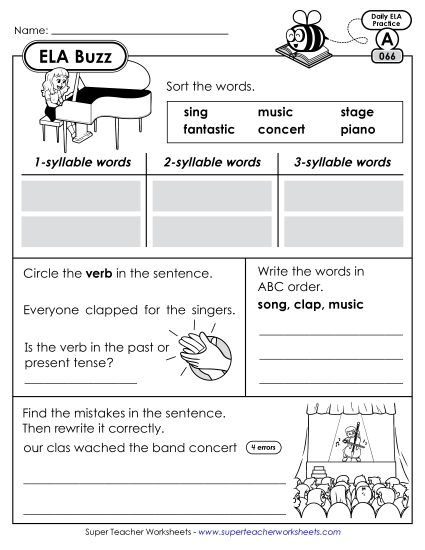 ELA Buzz: Week 14 Worksheets 66 through 70 ELA Buzz: Week 14 Worksheets 66 through 70