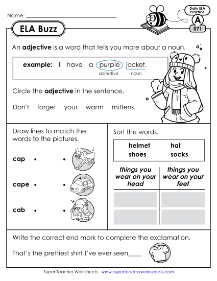 ELA Buzz: Week 15 Worksheets 71 through 75