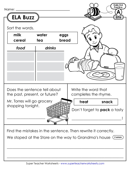 ELA Buzz: Week 16 Worksheets 76 through 80