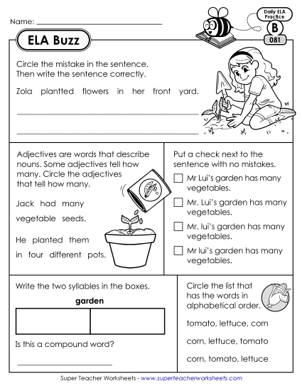 ELA Buzz: Week 17 Worksheets 81 through 85