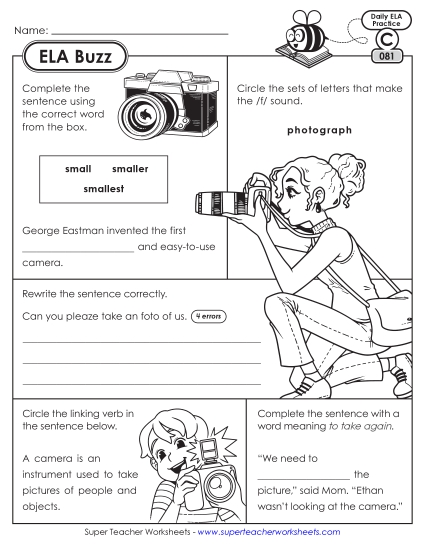 ELA Buzz: Week 17 Worksheets 81 through 85 ELA Buzz: Week 17 Worksheets 81 through 85