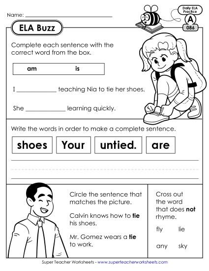 ELA Buzz: Week 18 Worksheets 86 through 90