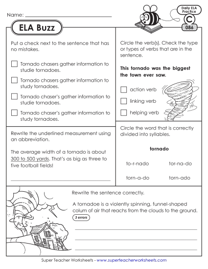ELA Buzz: Week 18 Worksheets 86 through 90 ELA Buzz: Week 18 Worksheets 86 through 90