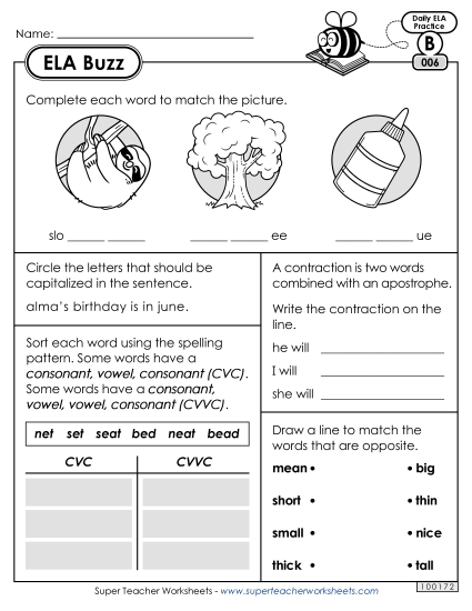 ELA Buzz: Week 2 Worksheets 6 through 10