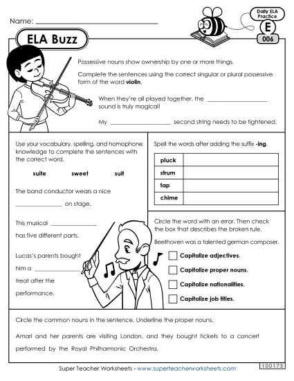 ELA Buzz: Week 2 Worksheets 6 through 10