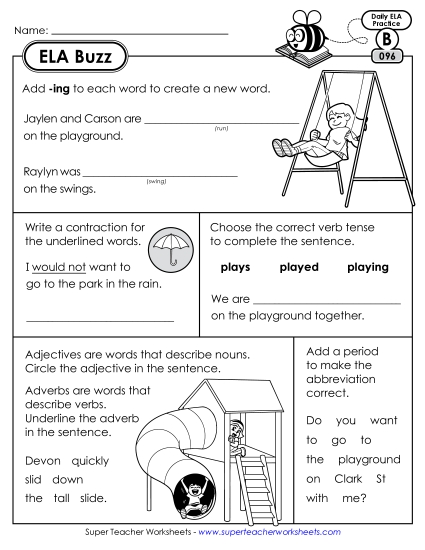 ELA Buzz: Week 20 Worksheets 96 through 100 ELA Buzz: Week 20 Worksheets 96 through 100