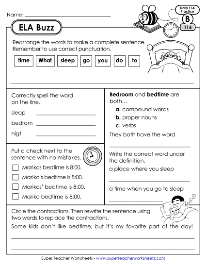 ELA Buzz: Week 24 Worksheets 116 through 120 ELA Buzz: Week 24 Worksheets 116 through 120