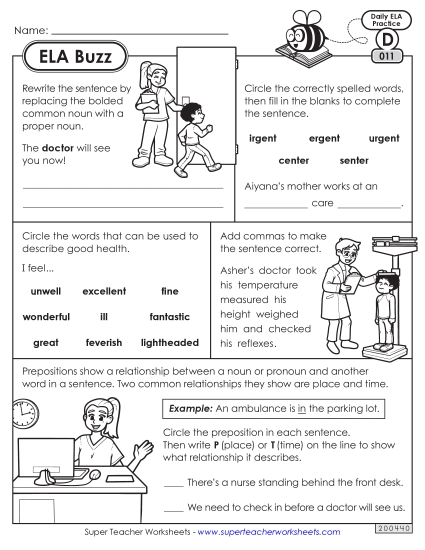 ELA Buzz: Week 3 Worksheets 11 through 15
