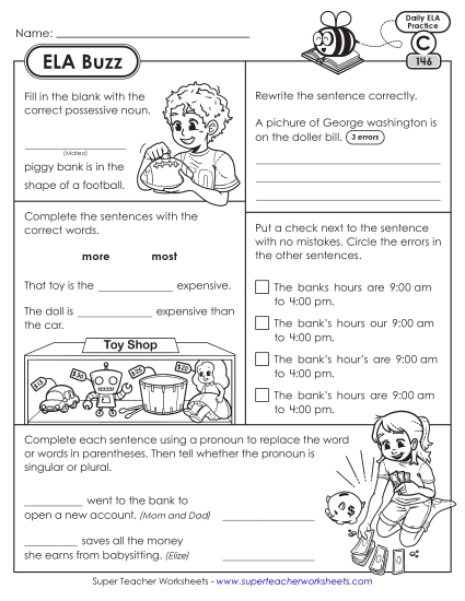 ELA Buzz: Week 30 Worksheets 146 through 150 ELA Buzz: Week 30 Worksheets 146 through 150