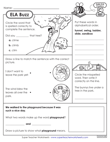 ELA Buzz: Week 5 Worksheets 21 through 25 ELA Buzz: Week 5 Worksheets 21 through 25