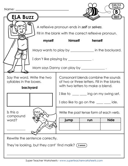 ELA Buzz: Week 7 Worksheets 31 through 35