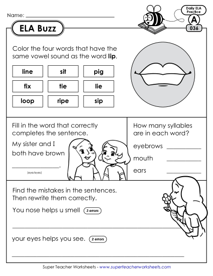 ELA Buzz: Week 8 Worksheets 36 through 40