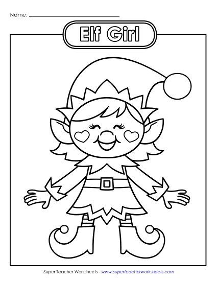 Basic Pictures (For Younger Kids) - Elf (Girl) Basic Pictures (For Younger Kids) - Elf (Girl)