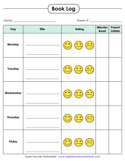 Intermediate Grades 2-4 - Emojis and Minutes Reading Log Intermediate Grades 2-4 - Emojis and Minutes Reading Log