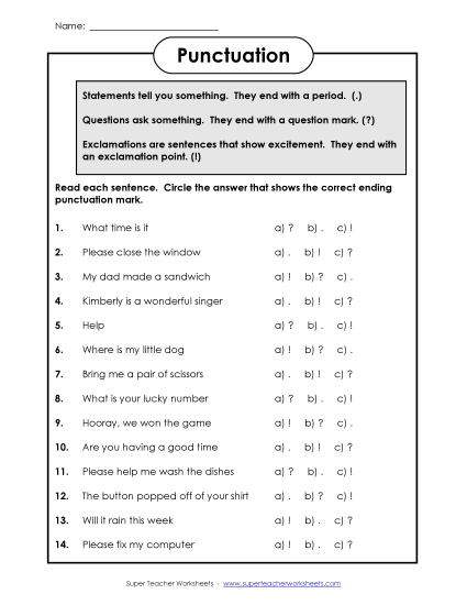 Periods, Question Marks, Exclamation Points - End Punctuation Periods, Question Marks, Exclamation Points - End Punctuation