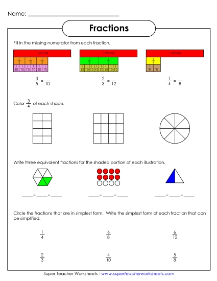 Equivalent Fractions - Equivalent Fractions & Simplest Form Equivalent Fractions - Equivalent Fractions & Simplest Form