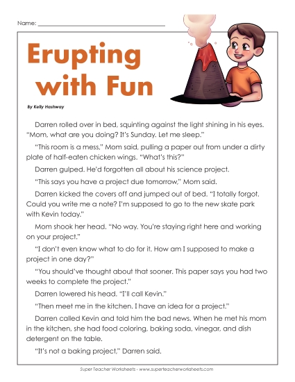 Fiction Stories - Erupting with Fun (Fiction)