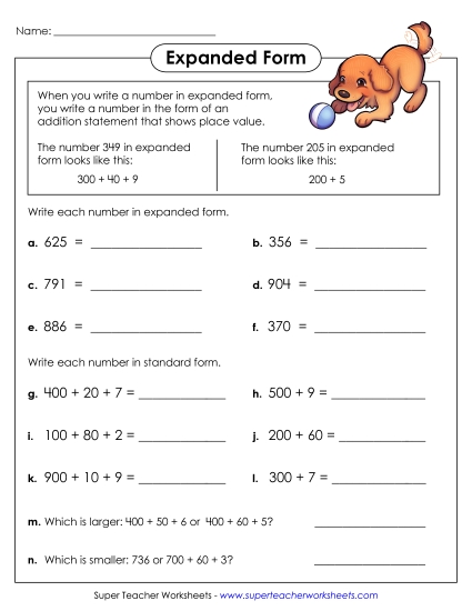 Place Value - Expanded Form: Hundreds