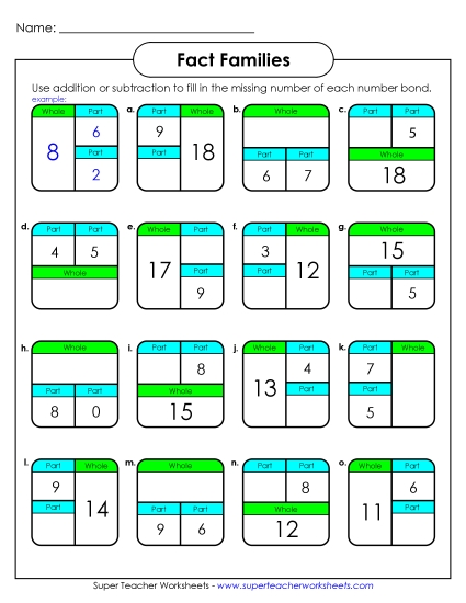 Fact Family Boxes - Fact Family - Boxes 1