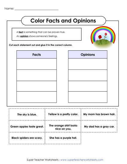Fact-Opinion Cut & Paste (Basic) Fact-Opinion Cut & Paste (Basic)
