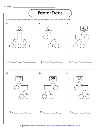 Factor Trees - Factor Trees #1