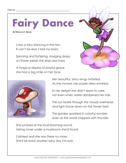 5th Grade Poems - Fairy Dance