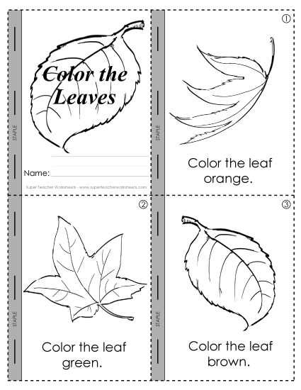 Seasons - Fall:  Color the Leaves