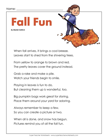 Poems - Fall Fun (Poem) Poems - Fall Fun (Poem)