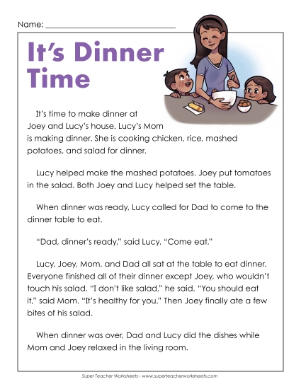 Fiction - Family Dinner Fiction - Family Dinner