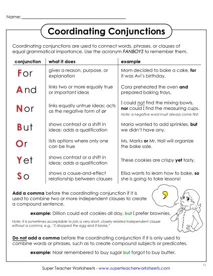 FANBOYS With Commas Anchor Chart Printable Conjunctions Coordinating FANBOYS With Commas Anchor Chart Printable Conjunctions Coordinating