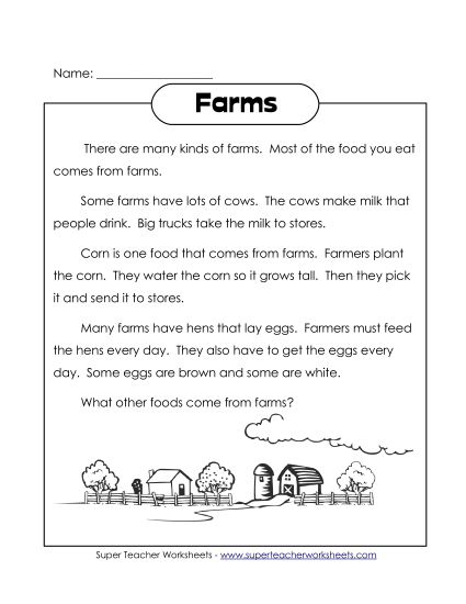Reading Comp (Fiction) - Farms 