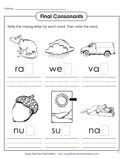 Final Letter Sounds Final Letter Sounds