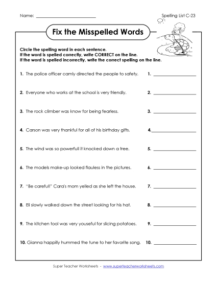 Worksheets - Find the Mistakes (C-23) Worksheets - Find the Mistakes (C-23)