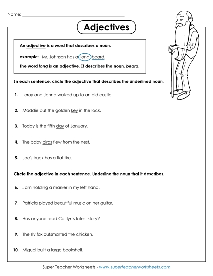 Basic Adjectives - Finding Adjectives Basic Adjectives - Finding Adjectives