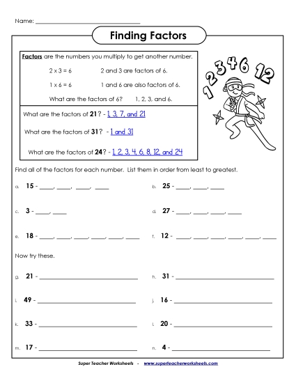 Factors - Finding Factors Factors - Finding Factors