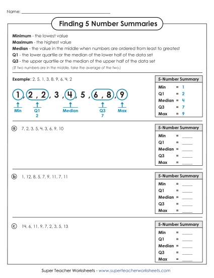 Level: Basic - Finding Five Number Summaries (Basic)