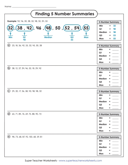 Level: Intermediate - Finding Five Number Summaries (Intermediate)